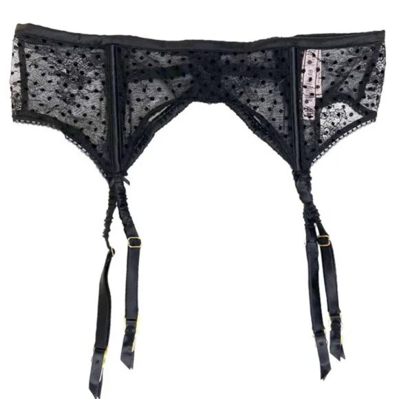 Victoria's Secret Dream Angels Luxe Sheer Lace Garter Belt NWT - Picture 2 of 8